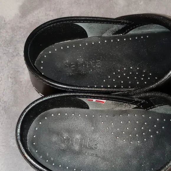 0804 Sanita Leather Clogs - Picture 5 of 8